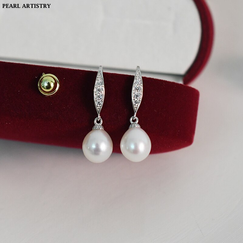 Vintage Natural Freshwater Pearl Drop Earrings