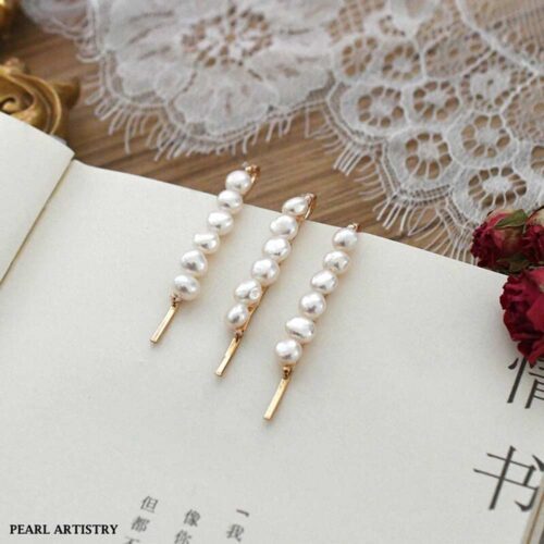 Natural Freshwater Pearl Hair Clips