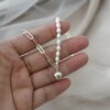 Real Pearl & Real 925 Sterling Silver Stitching Necklace 2