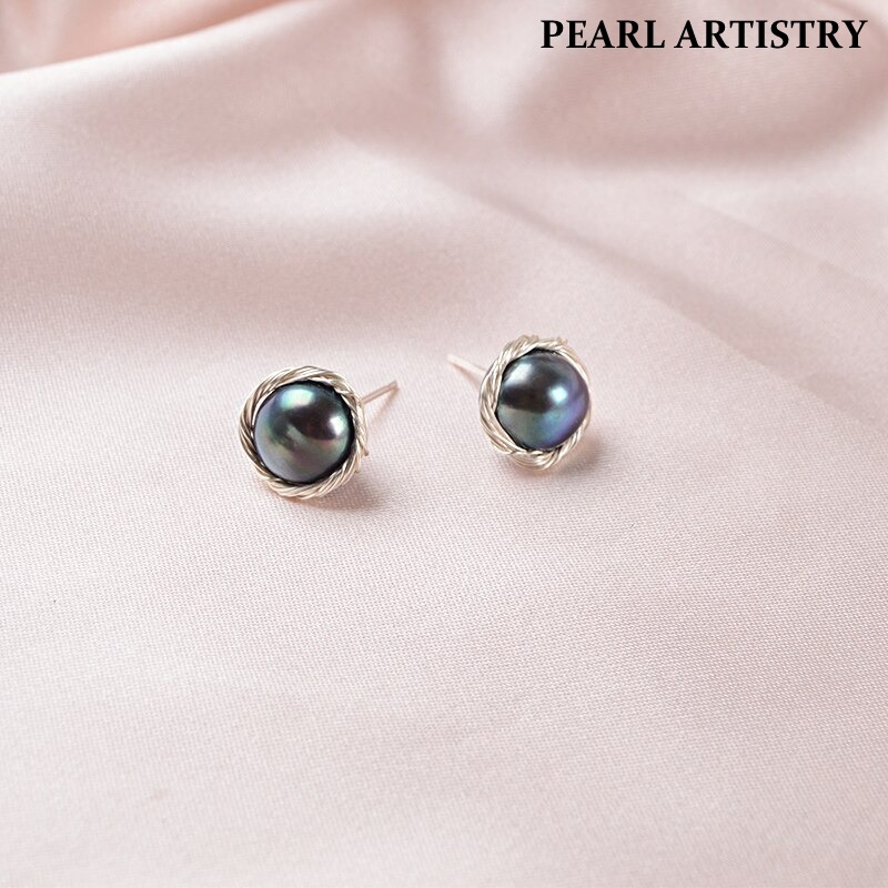 Women Real Black Pearl Jewelry 3-001