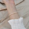 Real Pearl Bracelet with 925 Hallmarked Sterling Silver Chain Jewelry for Women 4