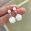 Pearls Shell Flower Earrings