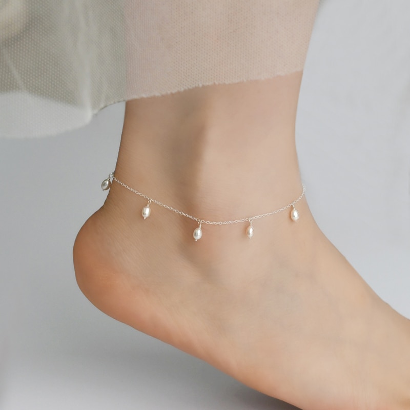 Real Pearl Anklet Foot Jewelry